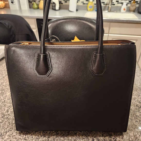 Michael Kors Black Satchel with Gold Studs - Picture 3 of 10